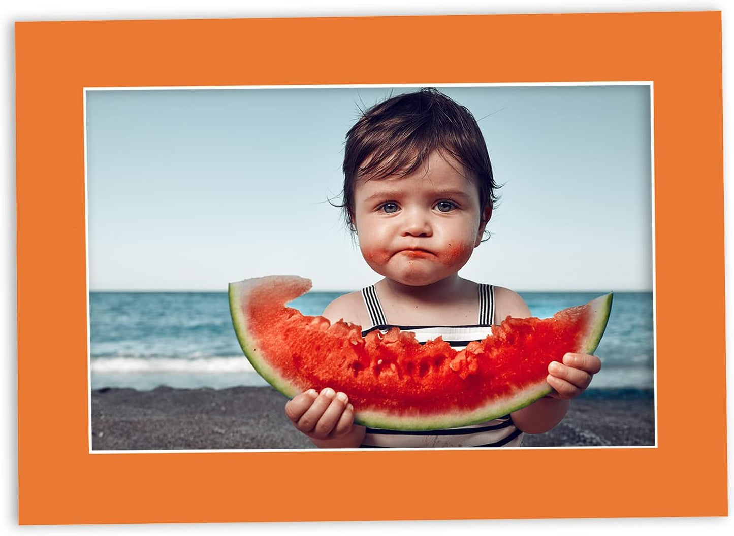 11x14 Mat for 8.5x11 Photo - Precut Orange Picture Matboard for Frames Measuring 11 x 14 Inches - Bevel Cut Matte to Display Art Measuring 8.5 x 11 Inches - Acid Free Pack of 25 MATS