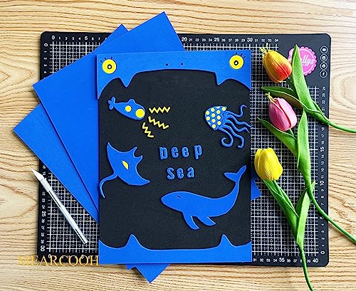 Blue Foam Sheets Crafts 9x12 Inch 2mm Eva Color Craft Foam Paper for Crafts Project Preschoolers Classroom Scrapbooking DIY Cosplay (10 Count)