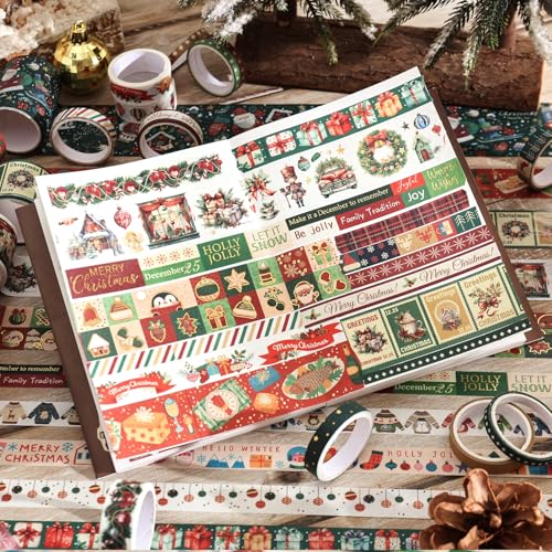 25 Rolls Christmas Gift Washi Tape Set (25 Count)