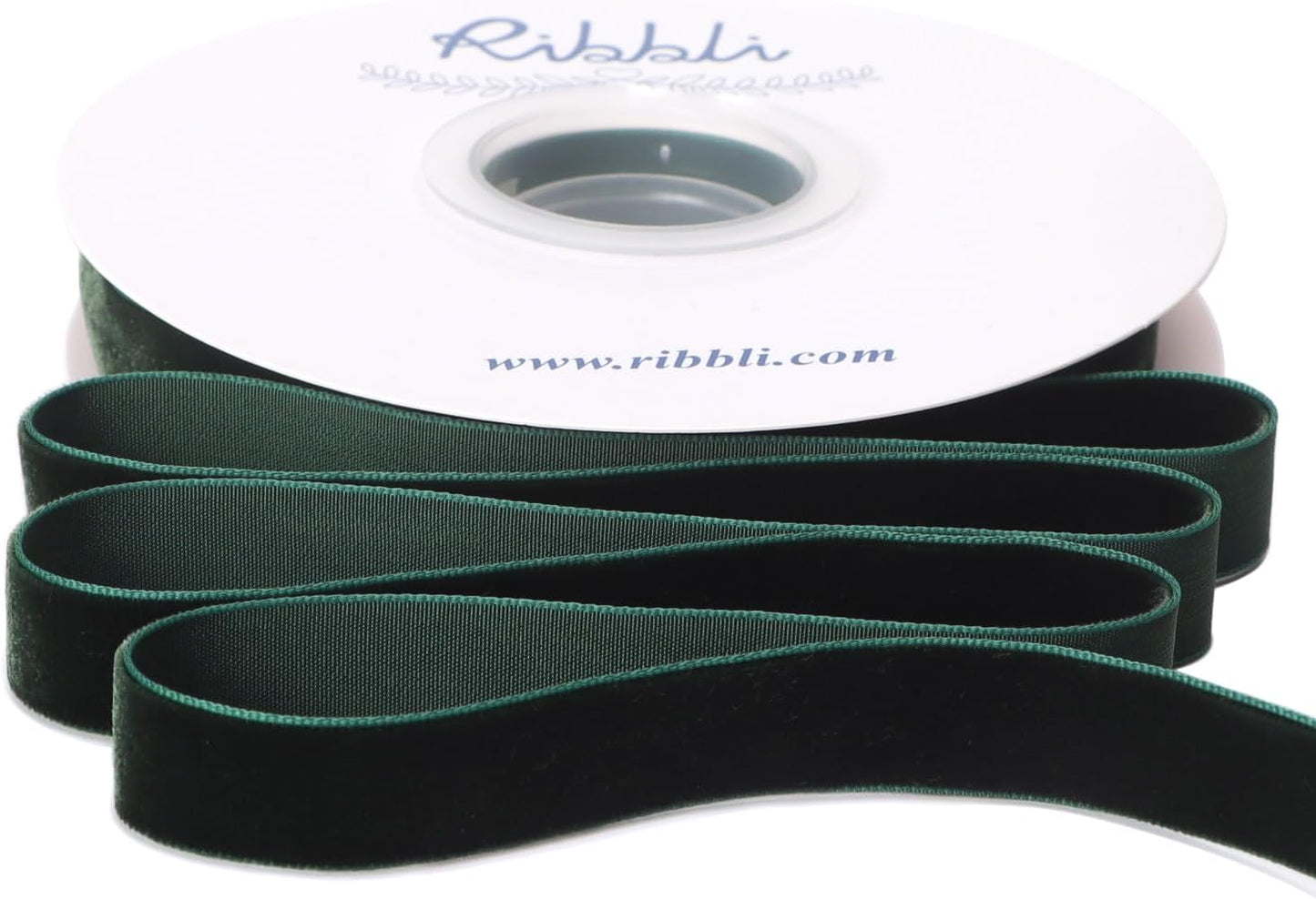 Ribbli Dark Green Velvet Ribbon 5/8 Inches Continuous10 Yard Spool Red Christmas Ribbon for Gift Wrapping Crafts Home Decor - Crafty Corner