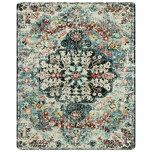 Reine Bohemian Floral Medallion Area Rug