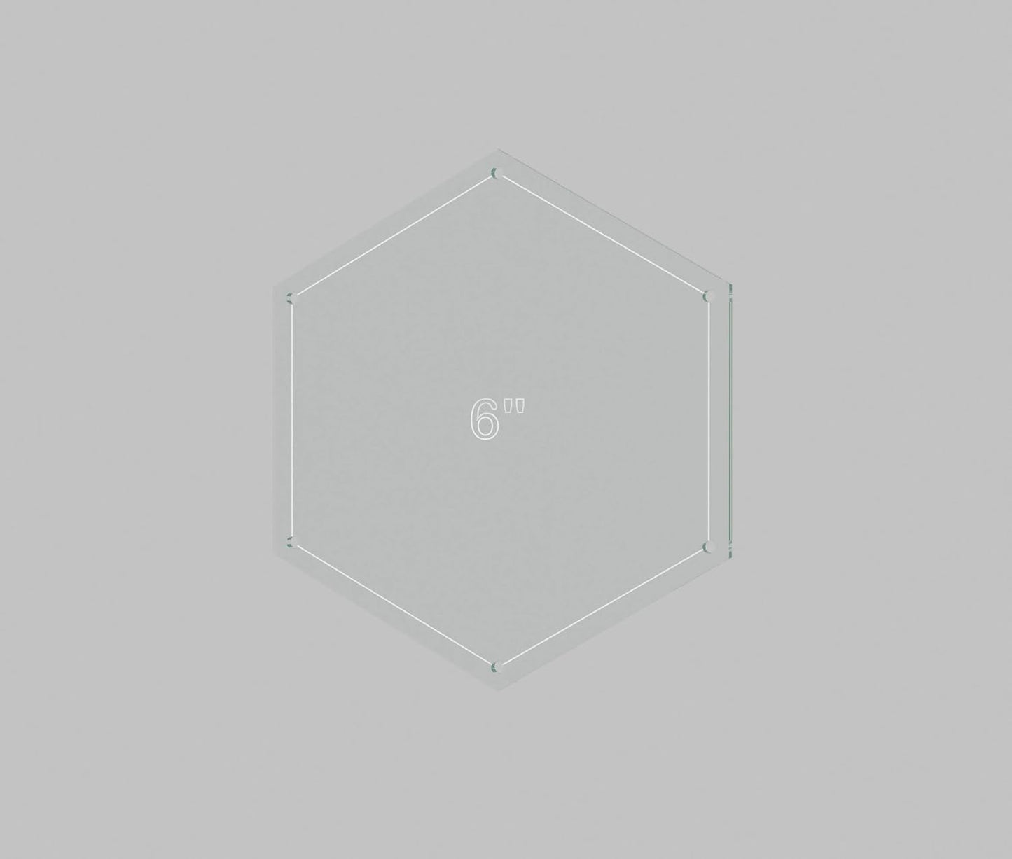 Hexagon Quilting Template Set - 5", 6", 7", 8" Sizes with 1/4" Seam Allowance - Durable Acrylic Templates for Quilting, Patchwork, Crafting, & Sewing Projects - Clear Templates for Accuracy