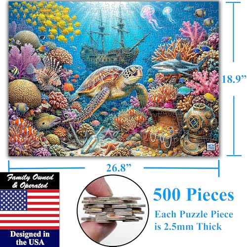Sunken Treasures 500 Pieces Large Format Jigsaw Puzzle