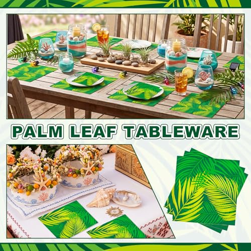 60 Pcs Tropical Palm Leaf Cocktail Napkins 6.5 x 6.5 Inches (60 Count)