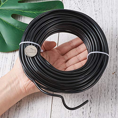 52 Feet 4mm Black Aluminum Wire Bendable Metal Craft Wire for Beading Sculpting Jewelry Making (52 Foot)