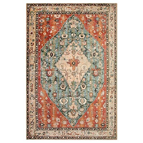 Felice Boho Tribal 4x6 Washable Rugs for Bedroom