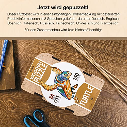 Lion M Colorful Wooden Jigsaw Puzzle