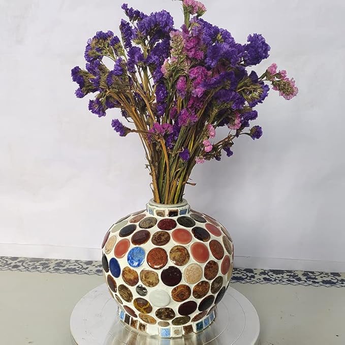 500g/1.1lb Random Color Irregular Ceramics Mosaic Tiles,DIY Making Creative Ceramic Mosaic Tiles for DIY Craft Plates Flowerpots Vases Cups Mosaic Making Supplies (Round 1)