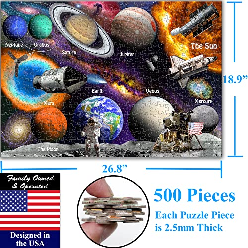 Solar System & Space Exploration 500 Pieces with Very Large Pieces Jigsaw Puzzle 13+