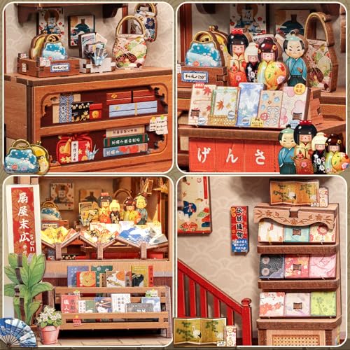 Book Nook Kit Japanese Miniature Fan Shop