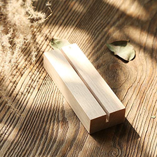 20 Pack 4" Birch Wood Stands for Wedding Acrylic Sign (20 Count)