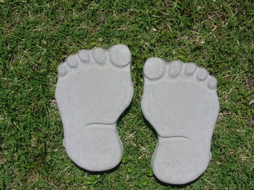 Footprints Bare Feet 11 Inch Plastic Craft Molds use with Concrete or Cement for Making Stepping Stones 1280