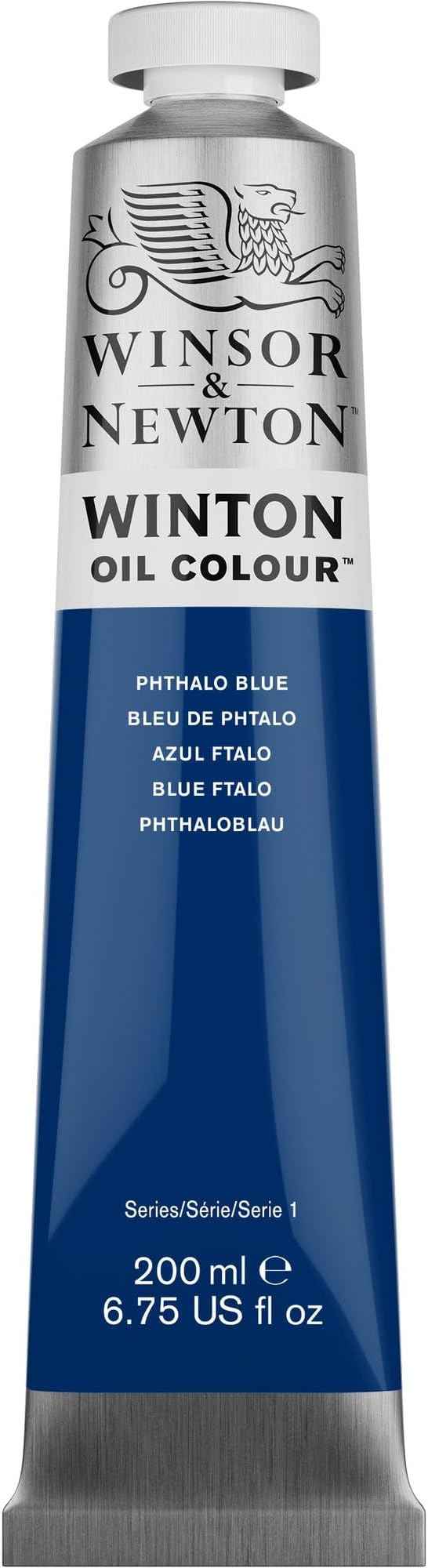 Winsor & Newton Winton Oil Color, 200ml (6.75-oz) Tube, Phthalo Blue
