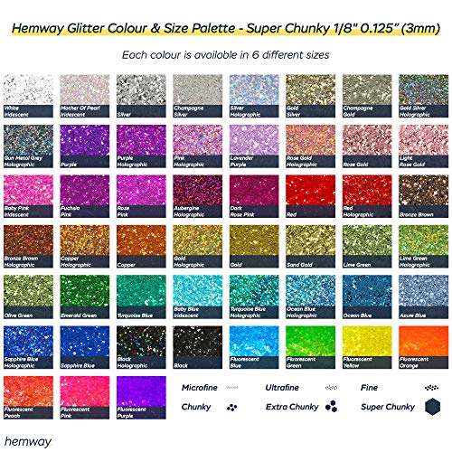 Craft Glitter Shaker White Iridescent 110g Super Chunky (3.9 Ounce)