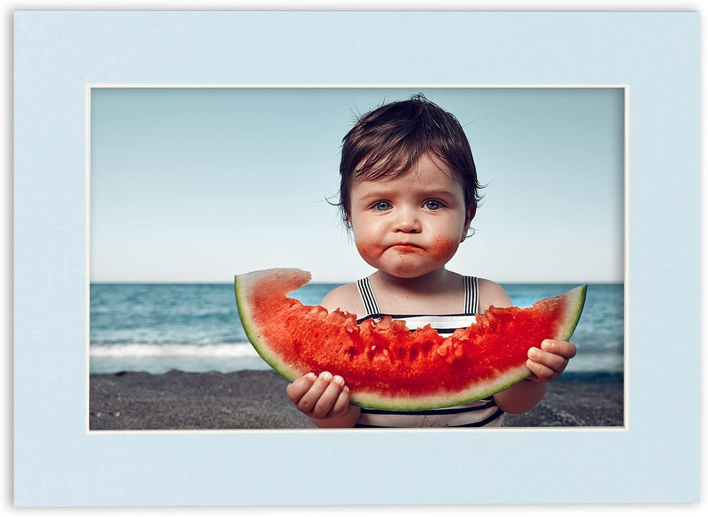 11x14 Mat for 8.5x11 Photo - Precut Baby Blue Picture Matboard for Frames Measuring 11 x 14 Inches - Bevel Cut Matte to Display Art Measuring 8.5 x 11 Inches - Acid Free Pack of 25 MATS