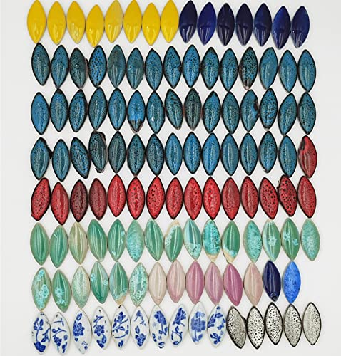 500g 1.1lb Random Color Irregular Ceramics Mosaic Tiles (16 Ounce)