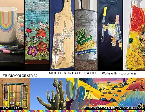 28 Southwestern Colors Acrylic Paint Pens Studio Color Series Markers Set 3mm Medium Tip (28 Count)