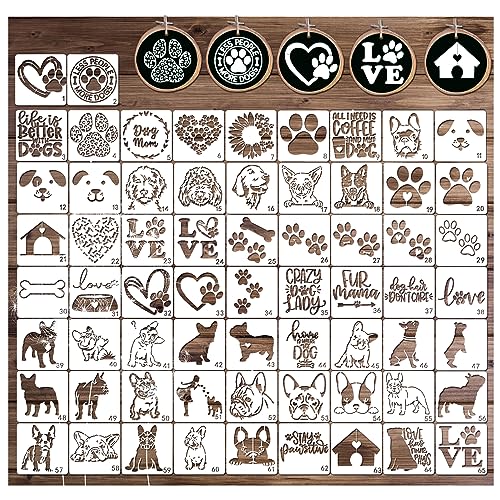 Small Stencils for Painting on Wood Burning Reusable (65 Count)