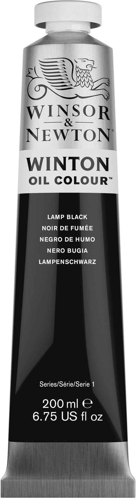Winsor & Newton Winton Oil Color, 200ml (6.75-oz) Tube, Lamp Black