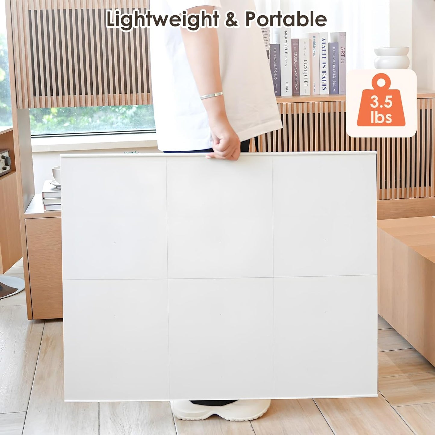 WELGEE 1000-Piecce Tilting Puzzle Board with Stand, 31” x 24” Lightweight Portable Puzzle Table for Adults & Seniors, DIY Customizable Puzzle Accessory Only 3.5 lbs (White)