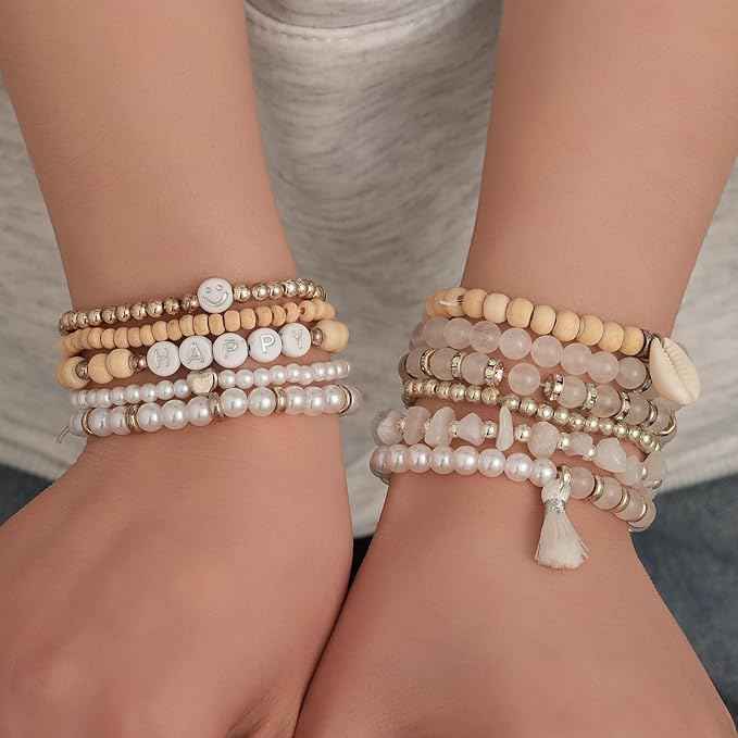 Xylise Jewelry Making Supplies Kit Natural Stone Beads for Irregular Natural Stone with for DIY Craft Bracelet Necklace Earrings for Adults (White Jade)