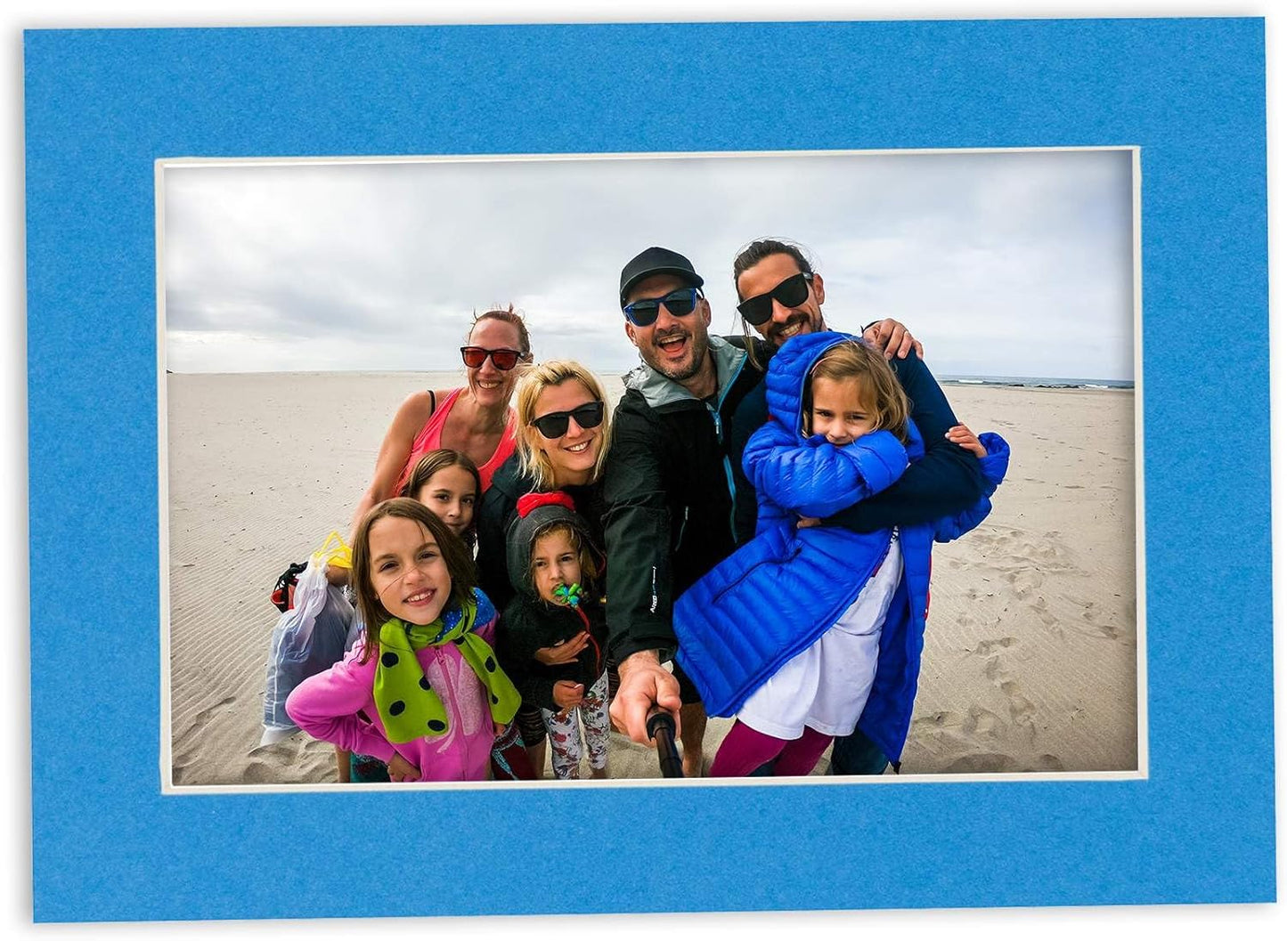 11x14 Mat for 8.5x11 Photo - Precut Bay Blue Picture Matboard for Frames 11 x 14 Inches - Bevel Cut Matte to Display Art 8.5 x 11 Inches - Acid Free Pack of 10 MATS with Backing Boards & Clear Bags