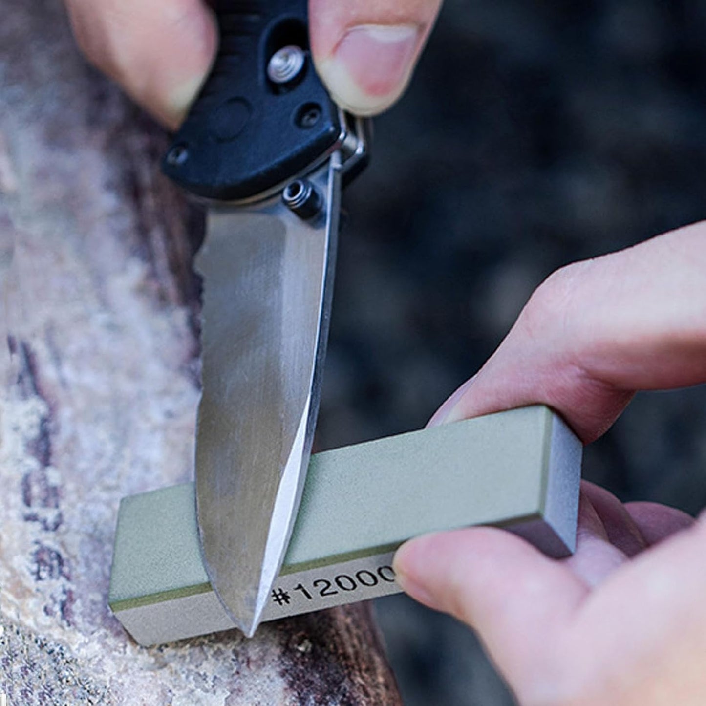 Small Travel-Portable Diamond Resin Sharpening Stone - 1000 Grit Whetstone Knife Sharpener