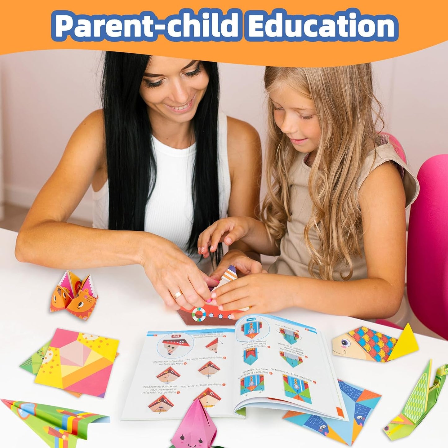 Origami Paper Kit for Kids Ages 5-8 8-12,152 Sheets Origami Paper - 72 Double Sided Patterns with Instructional Book,DIY Art Craft Projects,Travel Game Activity,Gift for Boys Girls Beginners - Crafty Corner