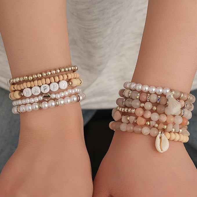 Xylise Jewelry Making Supplies Kit Natural Stone Beads for Irregular Natural Stone with for DIY Craft Bracelet Necklace Earrings for Adults (Pink)