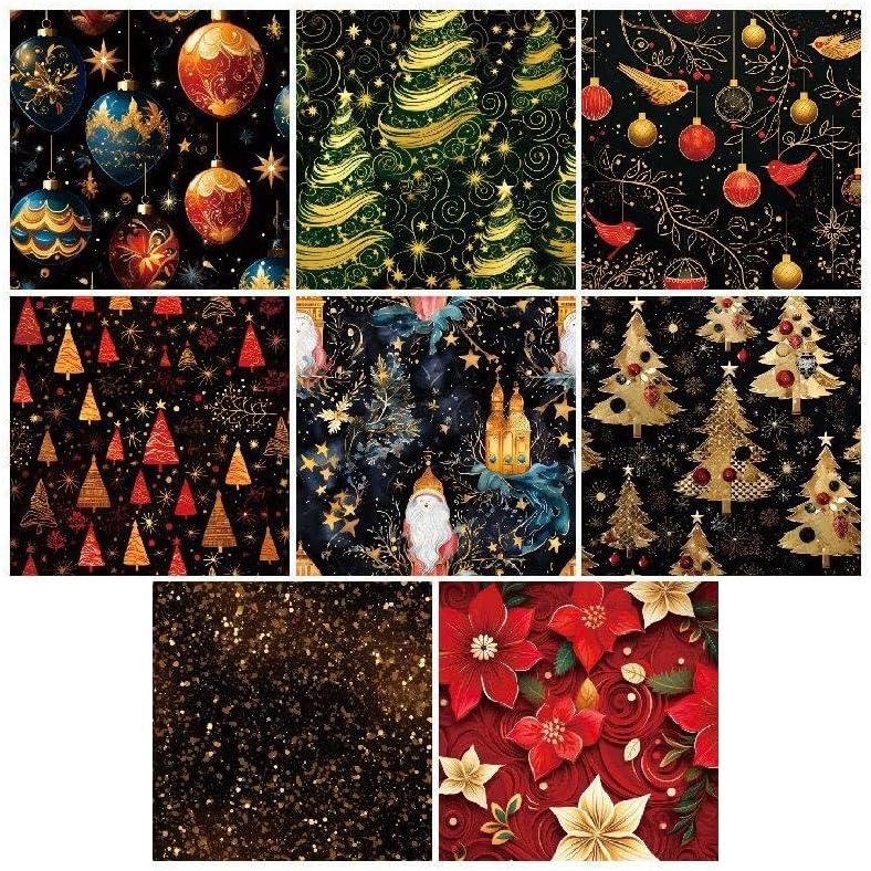 Chritmas Scrapbook Paper Ballon Ribbon Festival Patterned Paper 6×6,24 Sheets Single-Sided Scrapbooking CardStock Papers Pad for Holiday Cardmaking DIY Origami Journaling Papers. - Crafty Corner