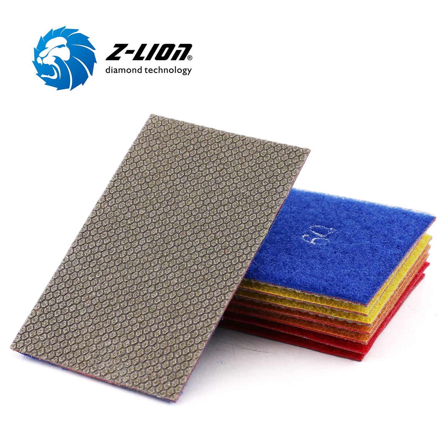 Z-Lion Diamond Abrasive Paper Sheets 400 Grit Diamond Sandpaper Nylon Back for Grinding Stone Glass Ceramic(1 Pcs)