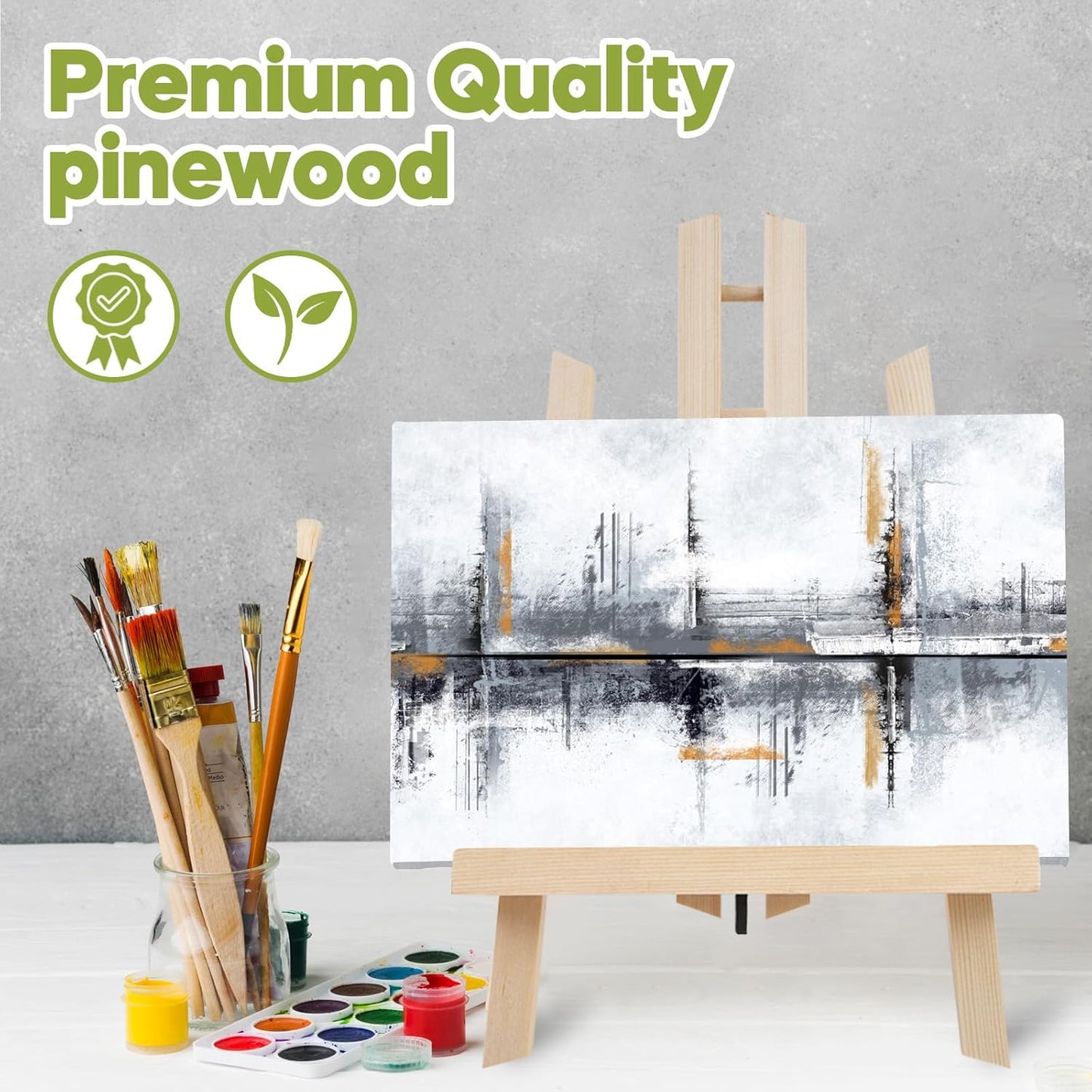 CONDA Tabletop Easel, Portable A-Frame Tripod Tabletop Easel Set for Painting Party & Displaying Canvases, Photos, Display Tripod Holder Stand for Students Kids Beginners(16 Pack 11.8 inch)