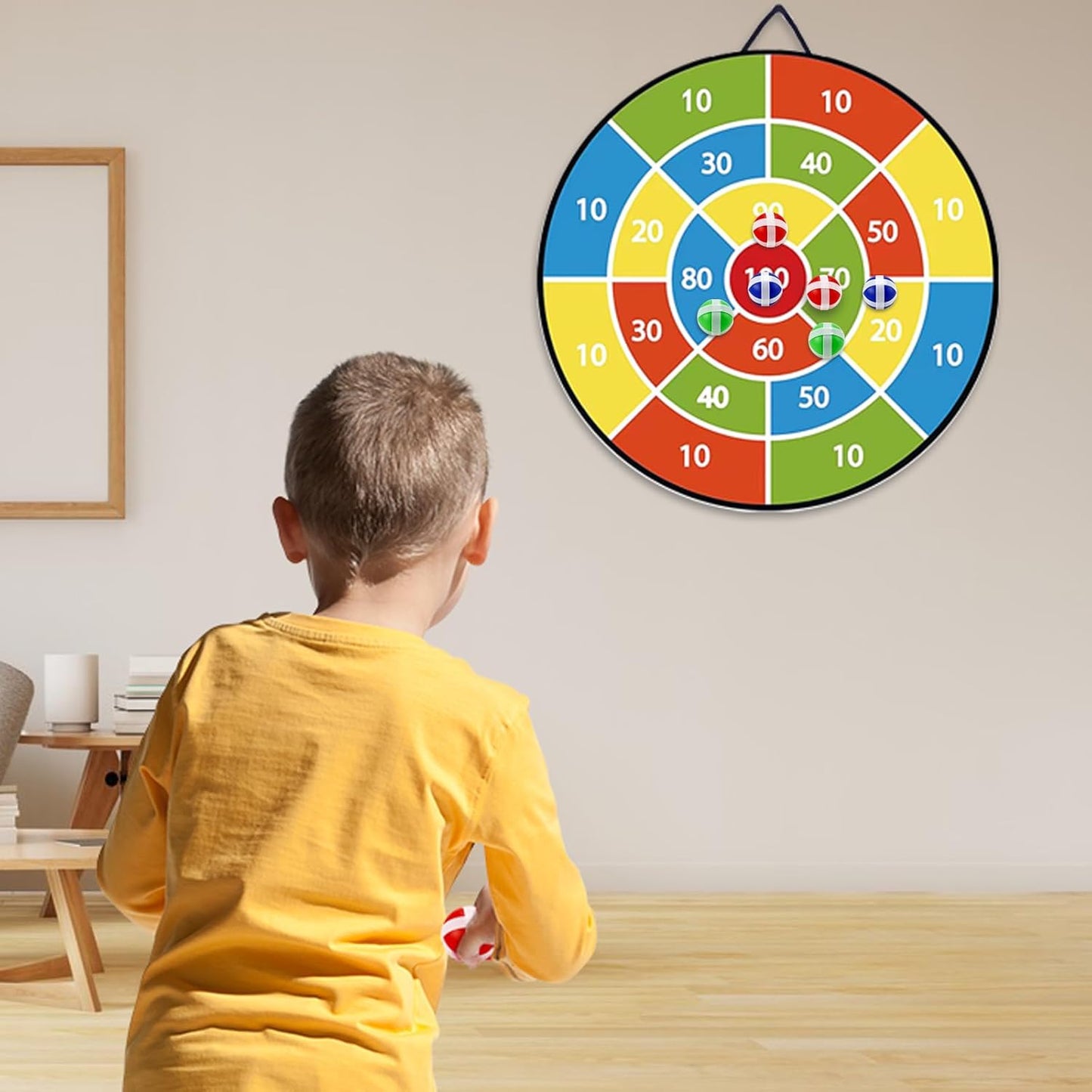 29 Inches Dart Board for Kids,Kids Large Dart Board with Sticky Balls and Darts,Indoor/Outdoor Sport Party Fun Games Toys Birthday Gifts for 3 4 5 6 7 8 9 10 11 12+Year Old Boys Girl