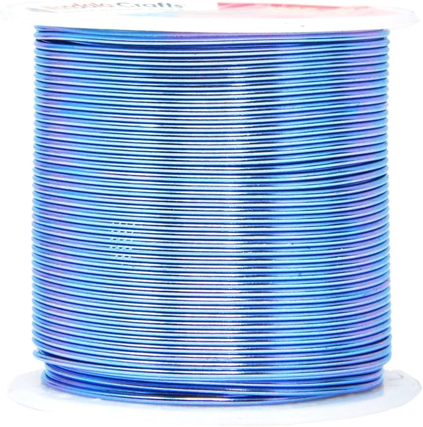 Mandala Crafts 18 Gauge Anodized Aluminum Craft Wire for Jewelry Making - 450 FT Colored Flexible Silver Copper Black Pink Ice Blue Red Wire - Bendable for Bonsai Armature Crafting Sculpting - Crafty Corner