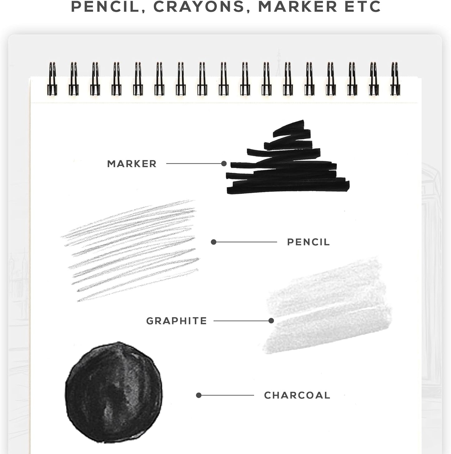 BEECHMORE BOOKS 9x12 Spiral Sketchbook – 140 GSM Acid-Free Paper, 100 Perforated Pages, A4 Art Sketch Pad for Drawing & Sketching, Artists, Adults - Crafty Corner
