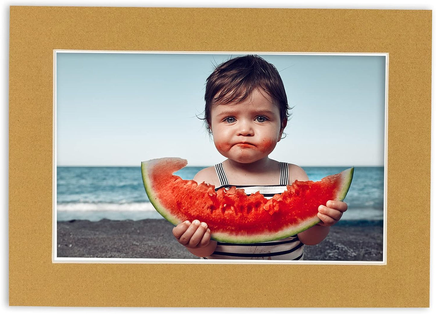 11x14 Mat for 8.5x11 Photo - Precut Rattan Beige Picture Matboard for Frames Measuring 11 x 14 Inches - Bevel Cut Matte to Display Art Measuring 8.5 x 11 Inches - Acid Free Pack of TEN MATS