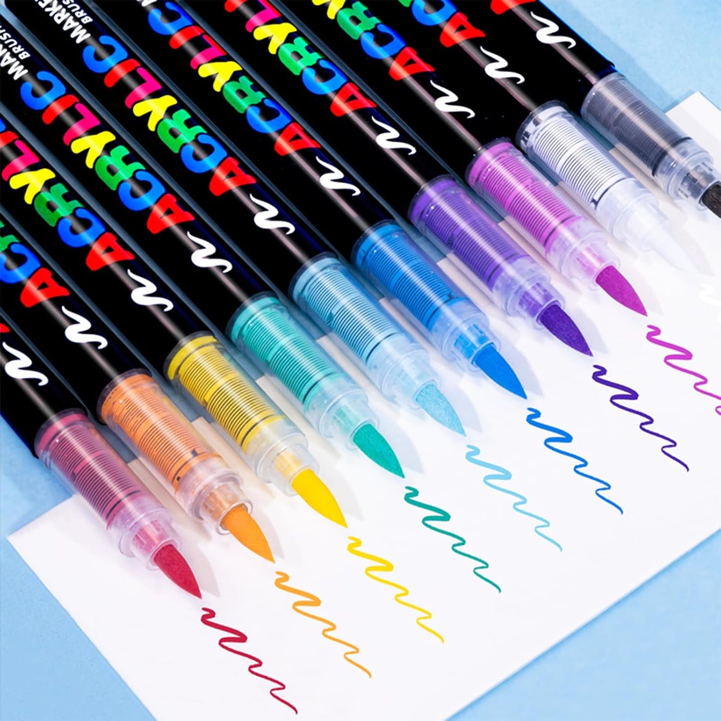 Guangna Acrylic Paint Markers,168 Colors with Direct-Liquid Ink Control System, Professional-Grade Paint Pen for Rock Painting, Canvas, Glass, Plastic, Fabric & Creative Crafts