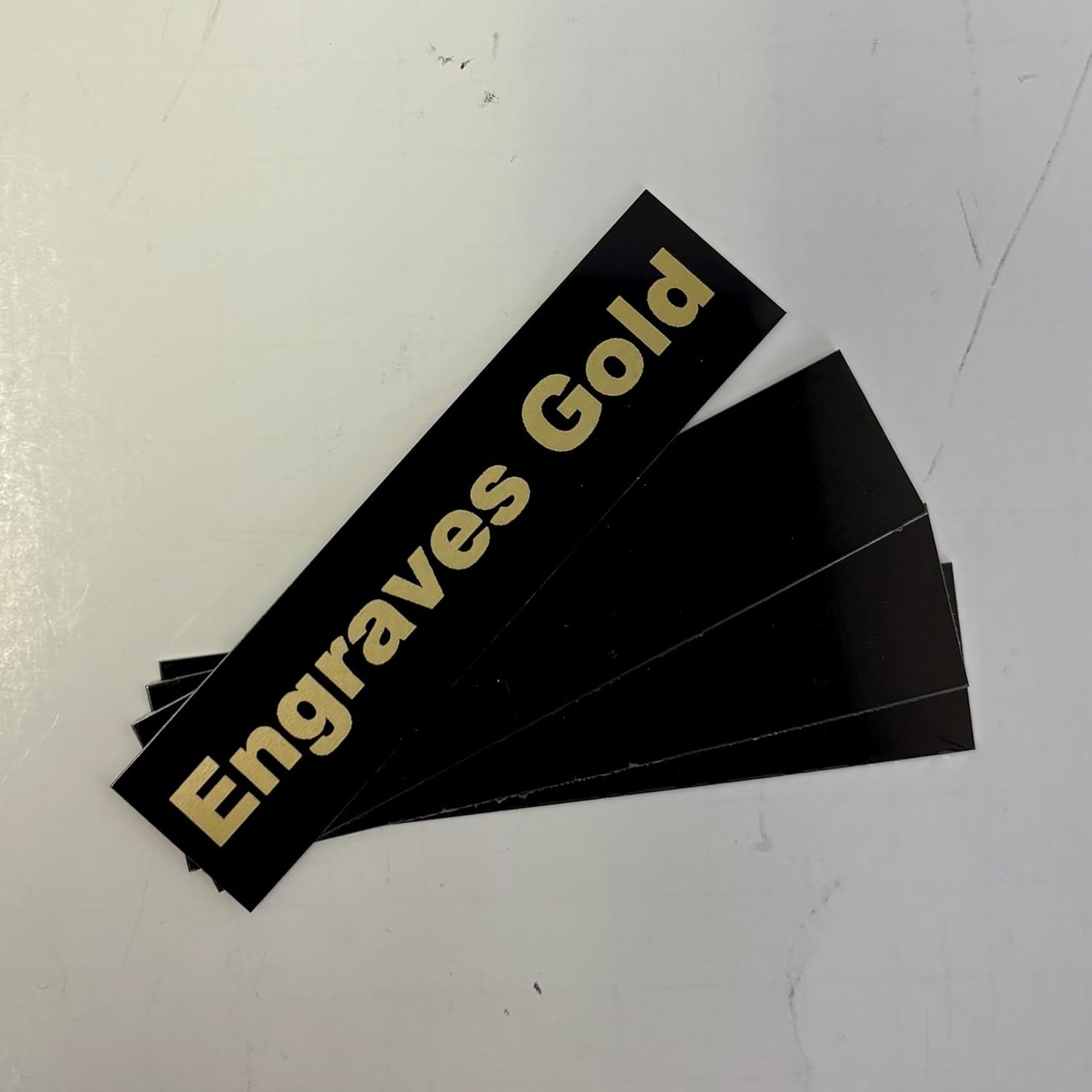 Blank Metal Plates for Laser Engraving - 4 Pack | Aluminum Sheets 0.020" Thick | CO2, Diode, Fiber Laser Compatible | Multiple Sizes & Colors (Black (engraves gold), 1x2 inch)