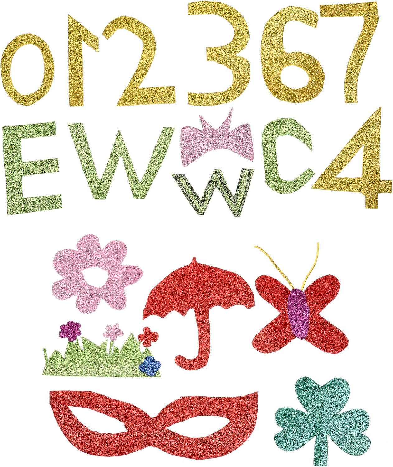 PATIKIL 2mm(1/10") Thick Non Adhesive Glitter Foam Sheet 16x24inch(40x60cm) Dark Purple, EVA Shiny Foam Board for Craft, 6 Pcs