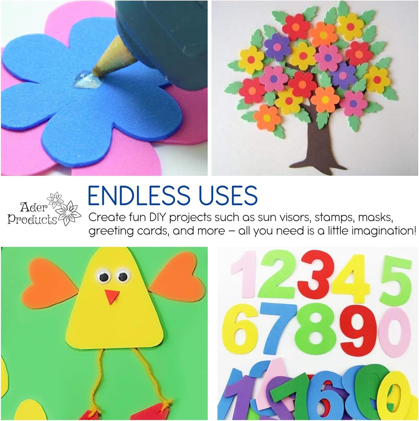 EVA Foam Sheets for Crafts, 15 Assorted Colors, 9 x 12 Inch, 2mm Thickness, 15 Pack – Perfect for DIY Arts and Crafts, Foam Paper for Kids, Cosplay and Costumes - Crafty Corner