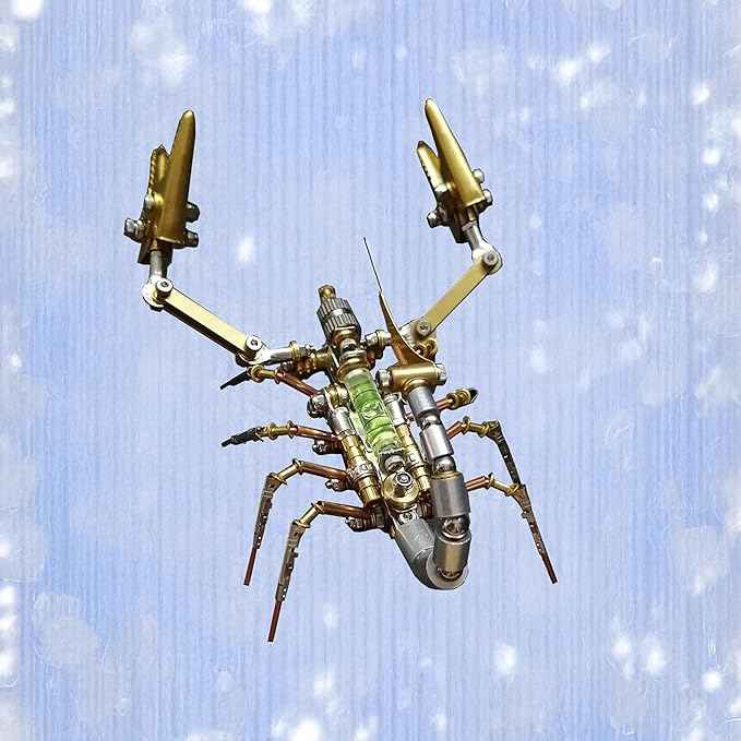 Metal Insect Scorpion Model, Steampunk Bug Mechanical, 3D Metal Puzzle, Arts and Crafts Hobby Kit,DIY Projects for Birthday(Leveling Scorpion)