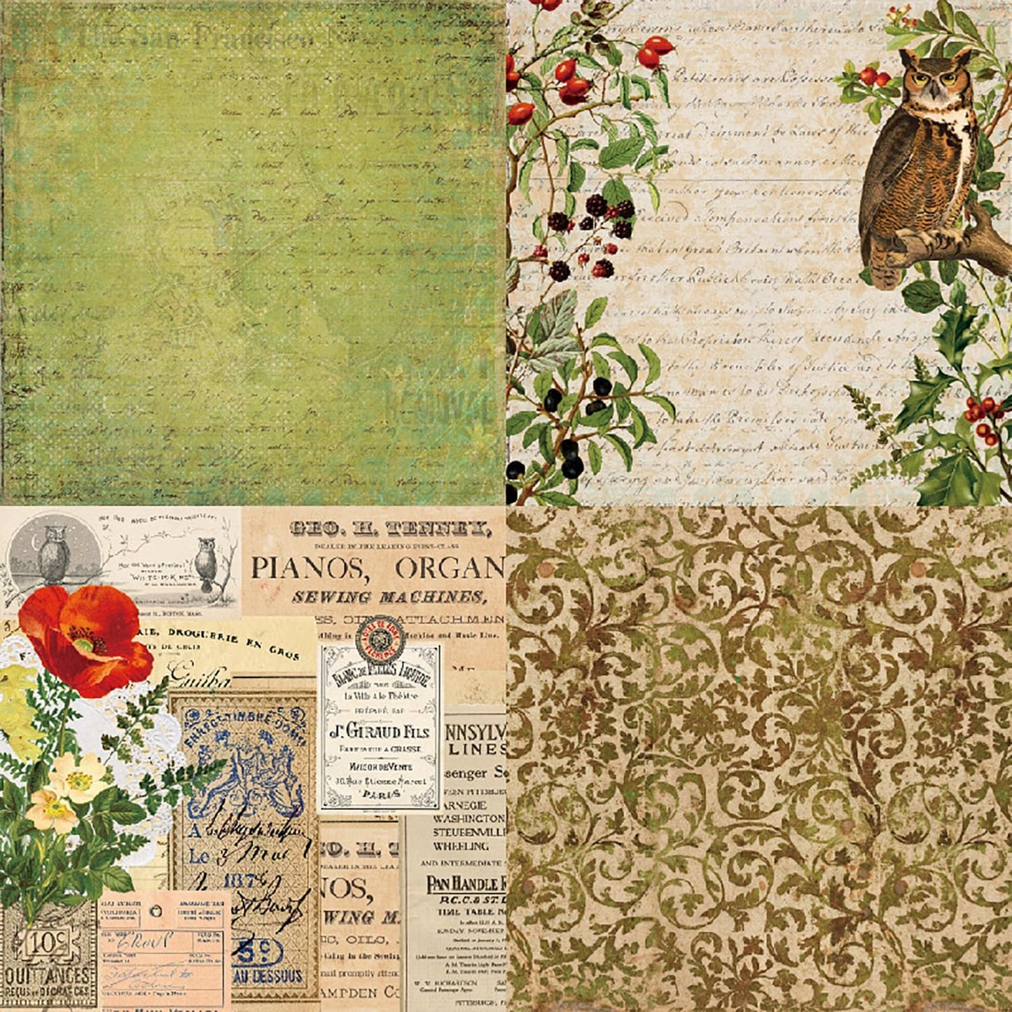 YASMEN Scrapbook Paper Pad 6x6, Vintage Patterned Cardstock, Single-Sided Decopodge, DIY Decorative Craft Paper, Scrapbooking Junk Journal Gift Card Making Supplies - 24 Sheets - Crafty Corner