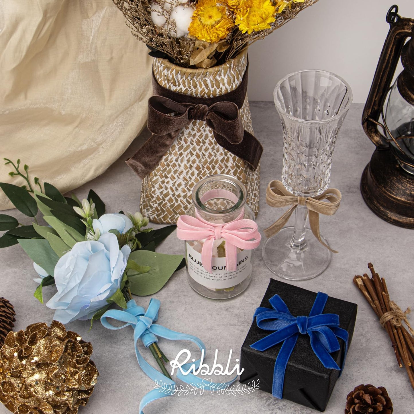 Ribbli Polyester Pearl Pink Velvet Ribbon,3/8 Inches Continuous10-Yard Spool,Christmas Ribbon for Gift Wrapping,Floral Bouquets, Home Decor - Crafty Corner