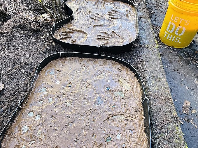 AUTUMN Made in USA Flexible Custom Stepping Stone Maker, Concrete Molds, Garden Paths Molds, Concrete Walkway Molds