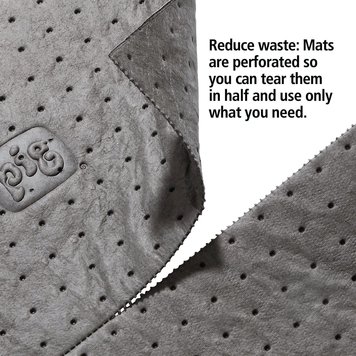 PIG Mat | Oil Absorbent Mat | Original PIG Mat | 15" x 20" Mat Pads | Absorbs 11 Gallons per Box | 100 Oil Absorbing Pads | Lightweight | MAT155