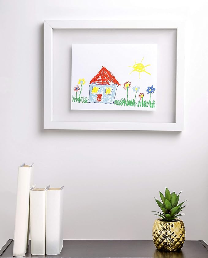 Kate & Milo Children's Artwork Frame, Holds Kids Crafts Up To 11" X 14", Proud Parent, White