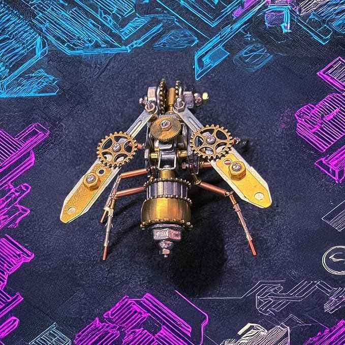 Mechanical Bee Model Insect 3D Steampunk Metal Puzzle Kits,Arts and Crafts Making Metal Building Kit,DIY Projects Building,Cool Birthday Gift,(Mechanical Bee A)
