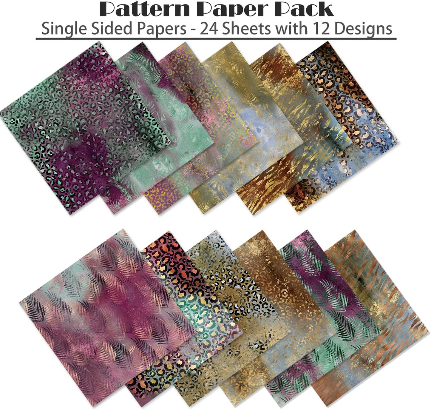 YASMEN 6"x6" Scrapbook Paper Pad - 24 Sheets of Patterned Cardstock for Card Making, Scrapbooking, Junk Journal, DIY Gift Cards - Single-Sided Decopodge Decorative Craft Paper - Crafty Corner