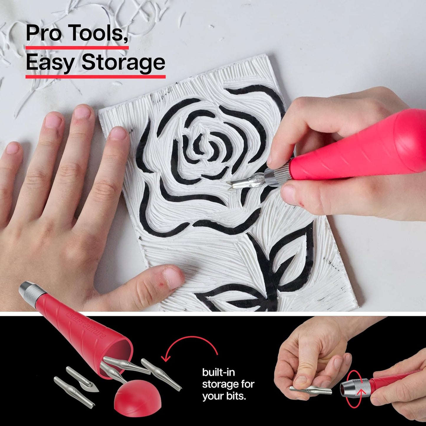 Linocut Printing Kit - Stamp Making Carving Tools - Crafts for Adults - Christmas Unique Gifts - Teen Boy Gifts - Birthday Gift Ideas for Women - Hobbies DIY Kits for Adults, Boys, Girls, Women, Men