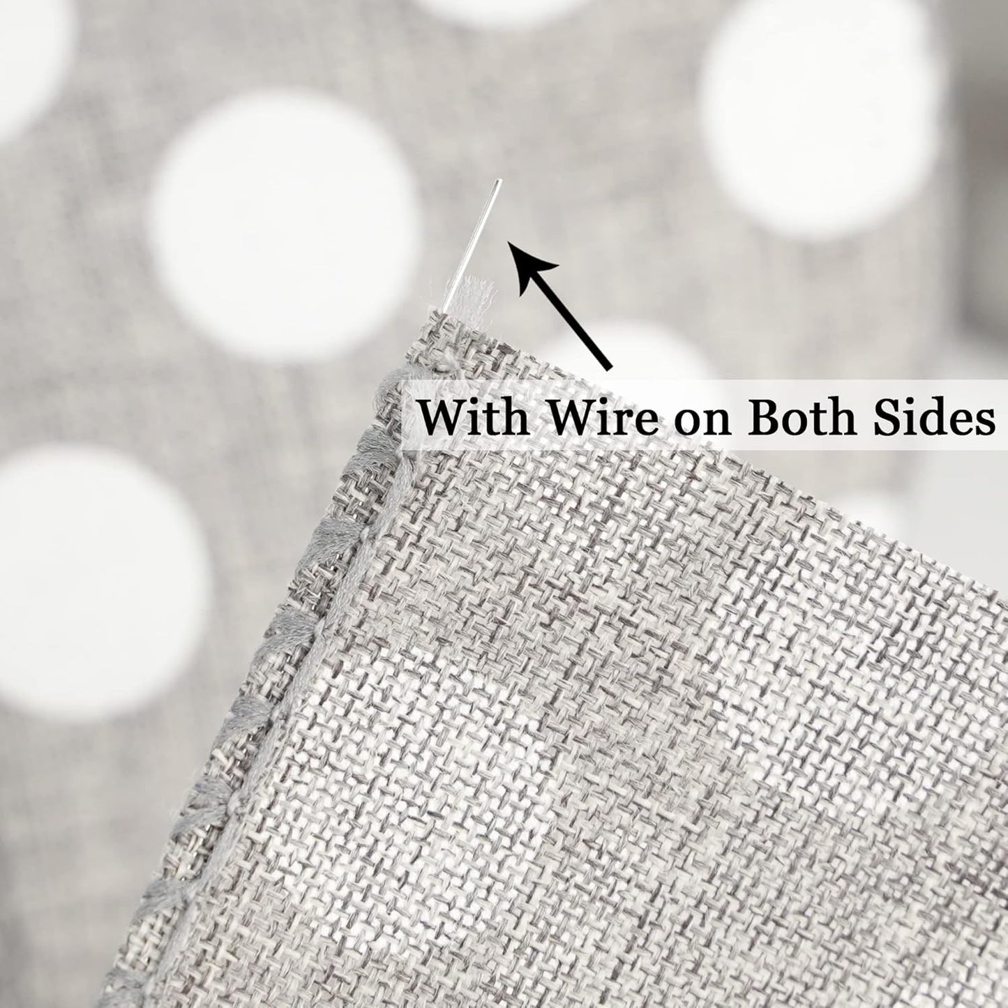 MEEDEE Polka Dots Burlap Ribbon - 2.5 Inch Wired Ribbon for Baby Shower, Farmhouse Decor, Elephant Wreath, Cakes - 10 Yards - Crafty Corner